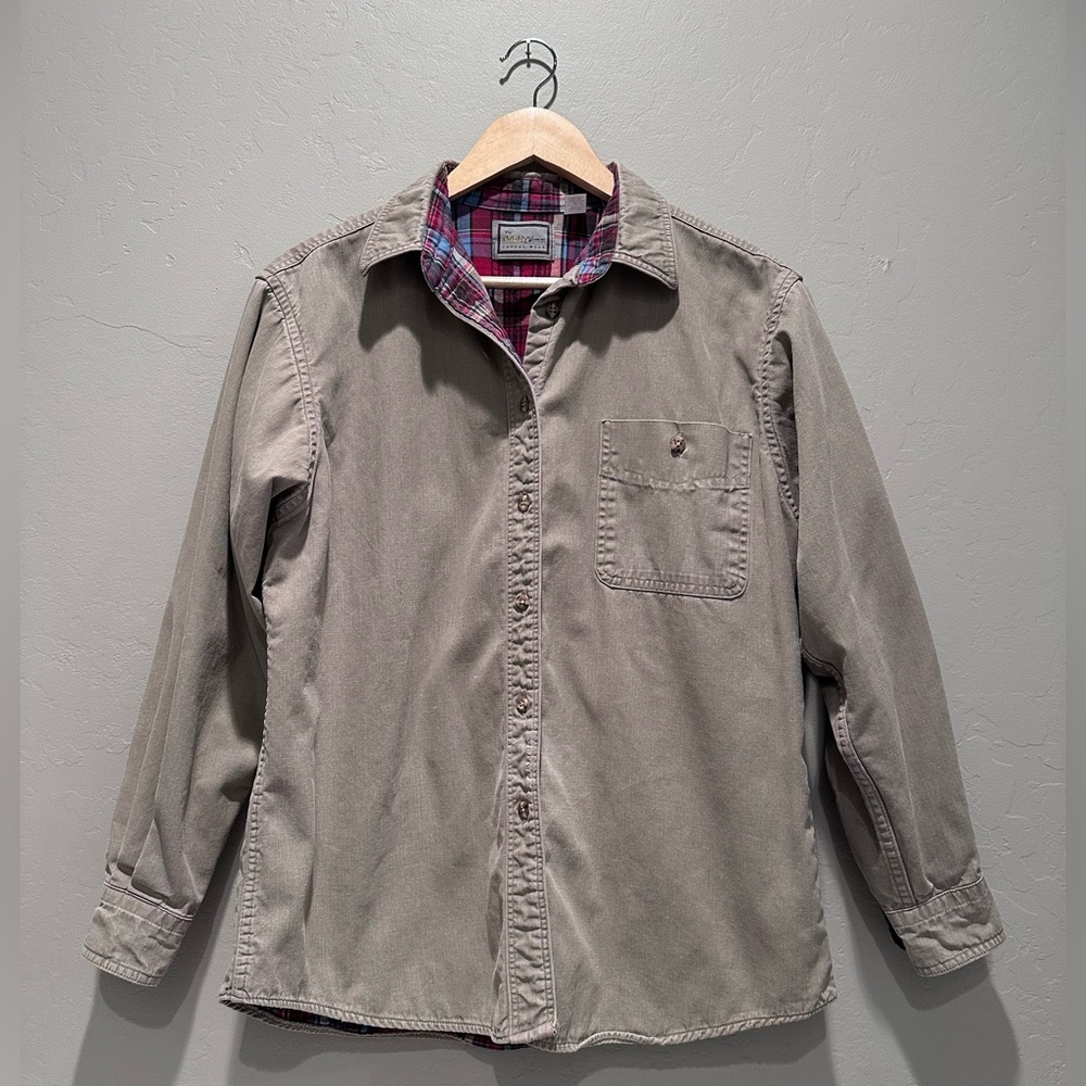 Vintage Cabela’s Women’s Khaki Flannel Lined Cotton Chore Coat‎ Barn Jacket Med